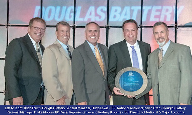 Industrial Battery & Charger, Inc. Receives the 2018 Douglas Battery Representative of the Year Award